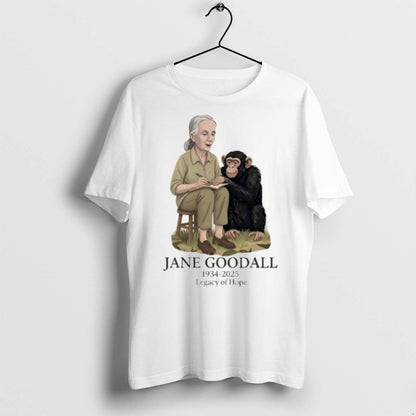 Jane Goodall 1934 2025 Legacy Hope Cartoon T Shirts Hoodie Unique
