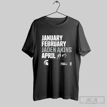 January February Jaden Akins April Michigan State Spartans Basketball