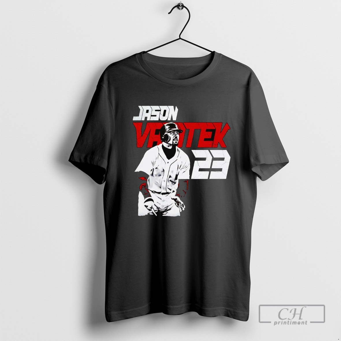 Jason Varitek 23 Portrait Boston Player Tee Modern Gift