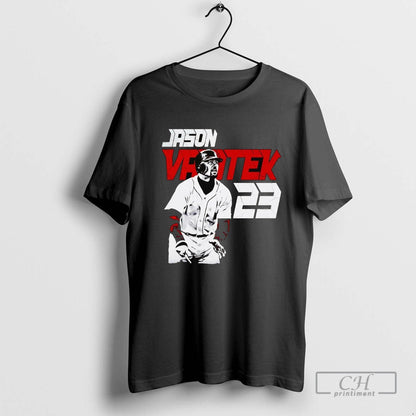 Jason Varitek 23 Portrait Boston Player Tee Modern Gift
