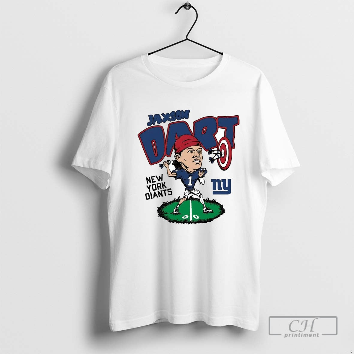 Jaxson Dart Caricature Player New York Giants Sweatshirt Unique Look