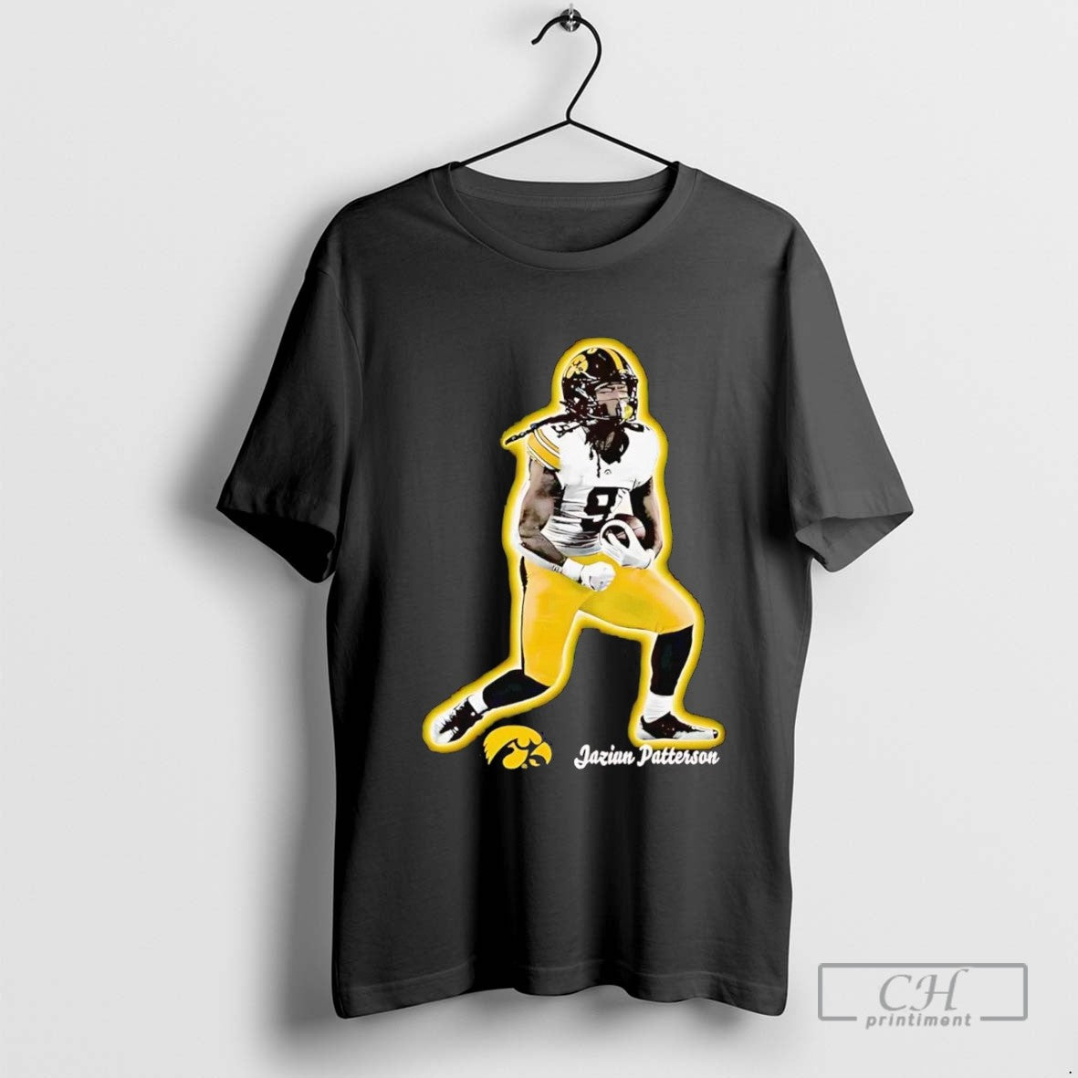 Jaziun Patterson Portrait Iowa Hawkeyes Hoodie Retro Fashion
