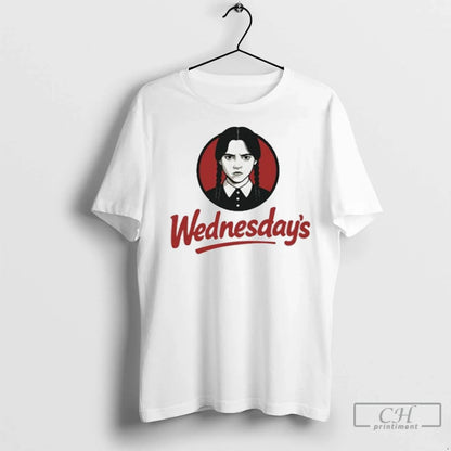 Jenna Ortega Wednesdays Wendys Logo Long Sleeve Trendy Design