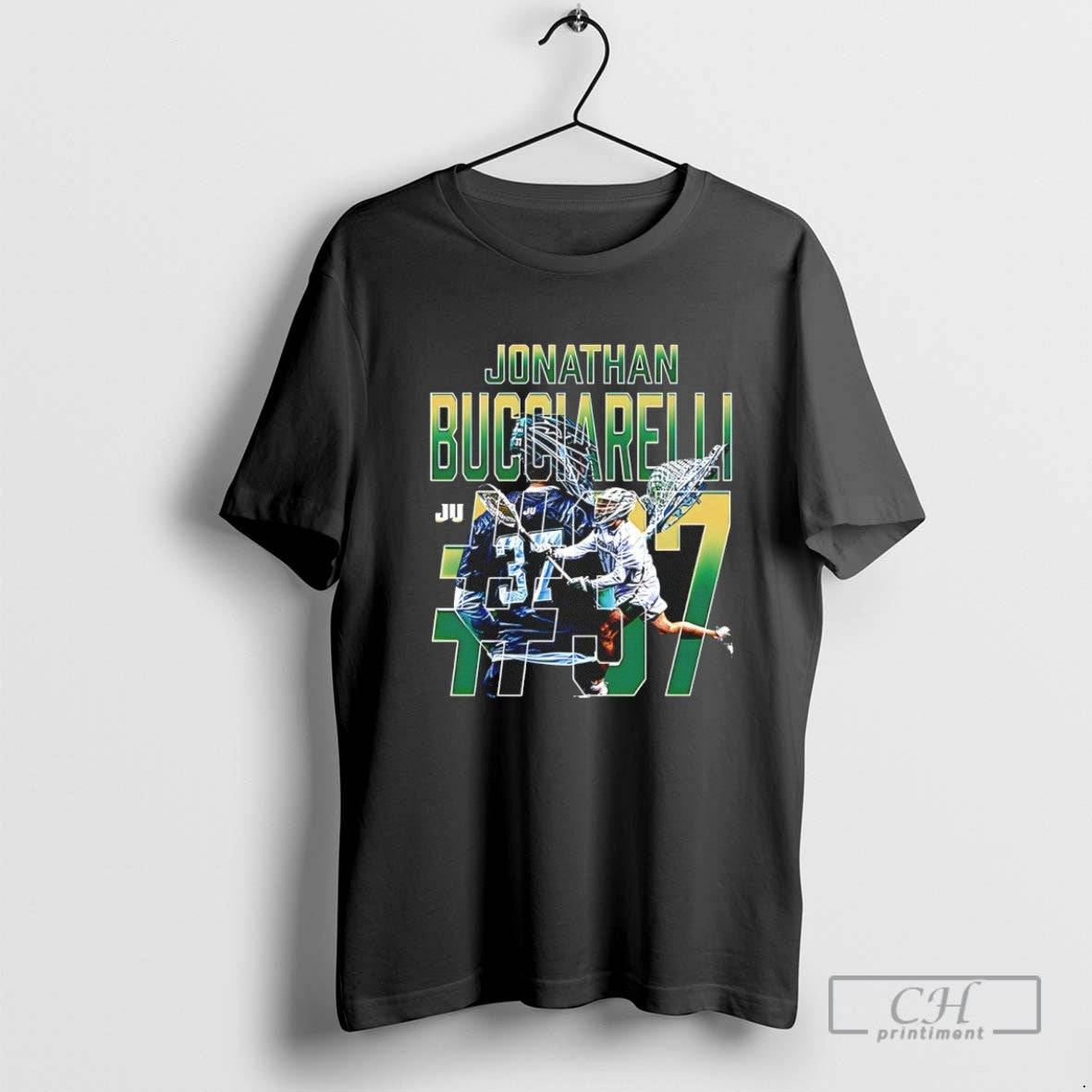 Jonathan Bucciarelli 37 Jacksonville Dolphins Mens Lacrosse Tank Top