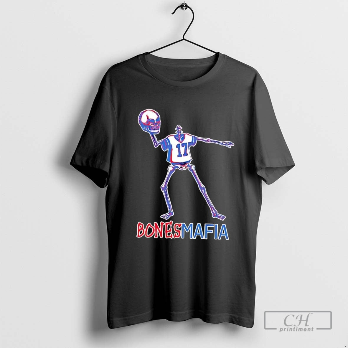 Josh Allen Skeleton Bones Mafia Buffalo Bills Tank Top Authentic