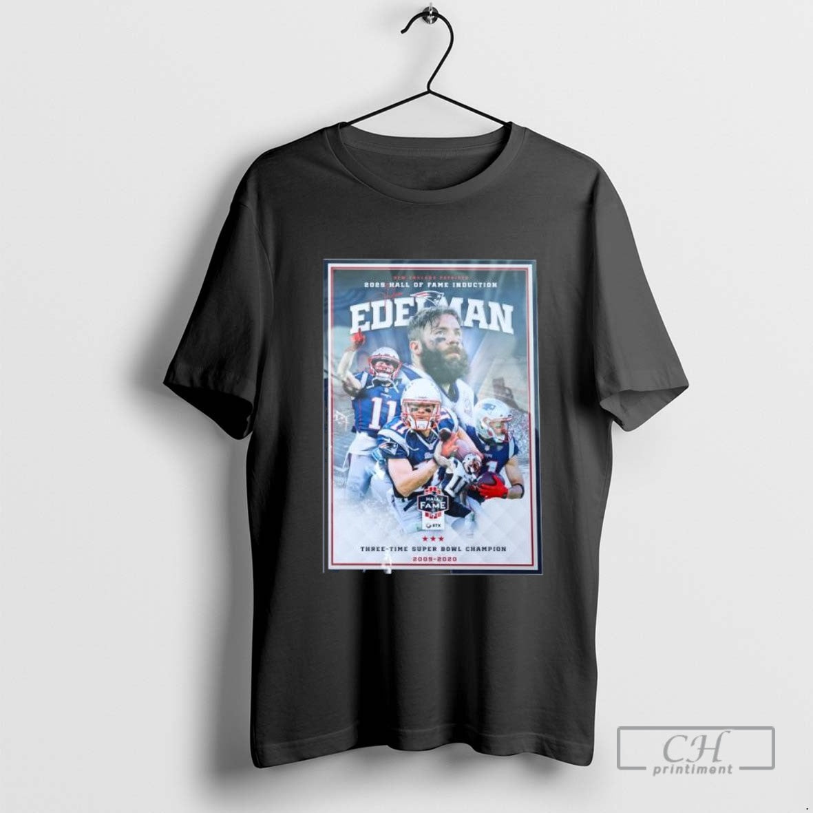 Julian Edelman Patriots 2025 Hall Fame Induction TShirt Modern Look