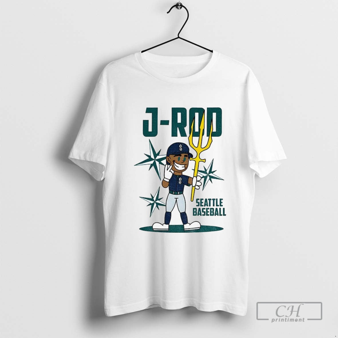 Julio Rodriguez Seattle Mariners Mlb Baseball Summer Cartoon TShirt