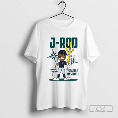 Julio Rodriguez Seattle Mariners Mlb Baseball Summer Cartoon TShirt