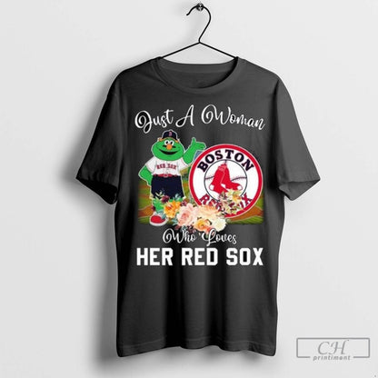 Just Who Loves Her Boston Red Sox Mascot Logo 2025 Long Sleve Tank