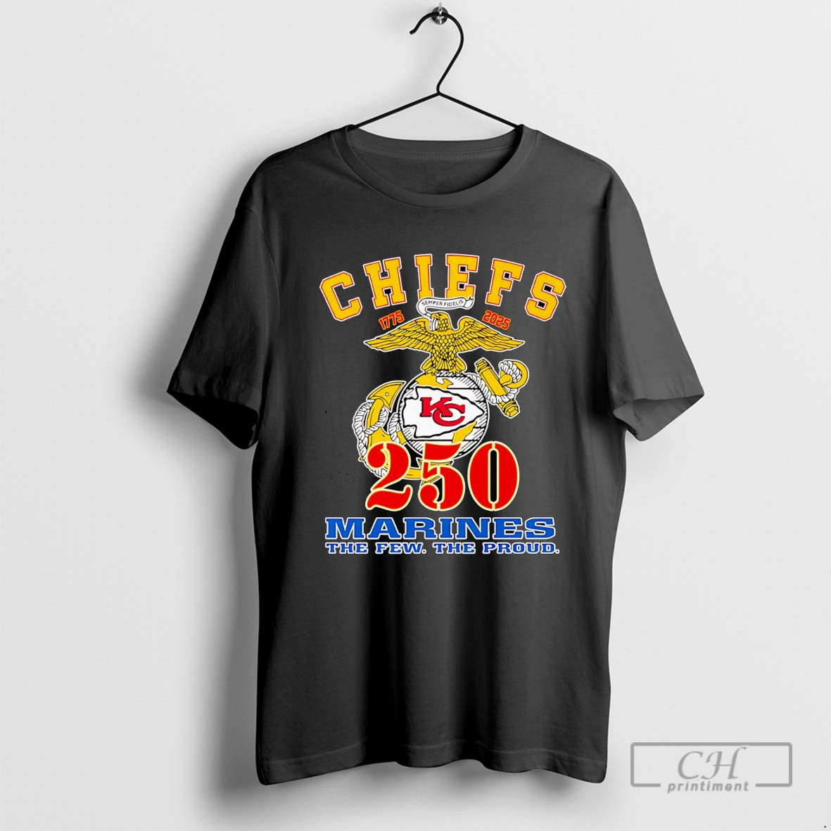 Kansas City Chiefs 250 Marines Few Proud Tee Elegant Look