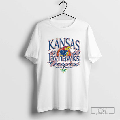 Kansas Jayhawks Womens Basketball 1992 Big 8 Champs Tee Elegant Design