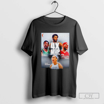 Kareem Abdul Jabbar X Bill Russell X Lebron James X Aja Wilson 4X Mvp