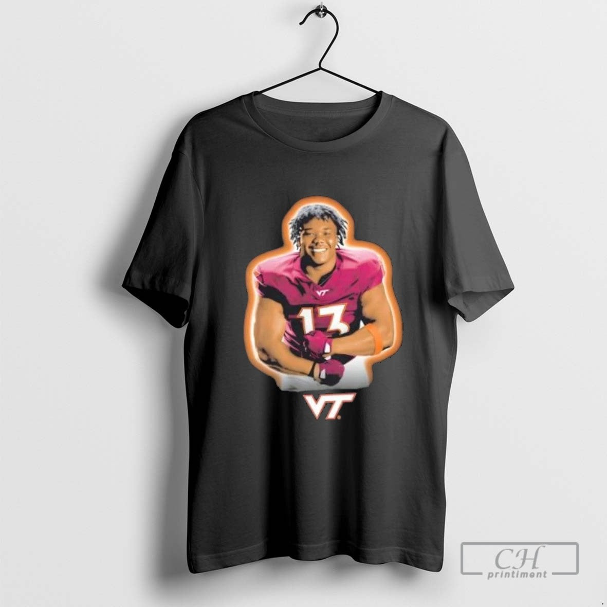 Kemari Copeland Virginia Tech Portrait Sweatshirt Vintage Art