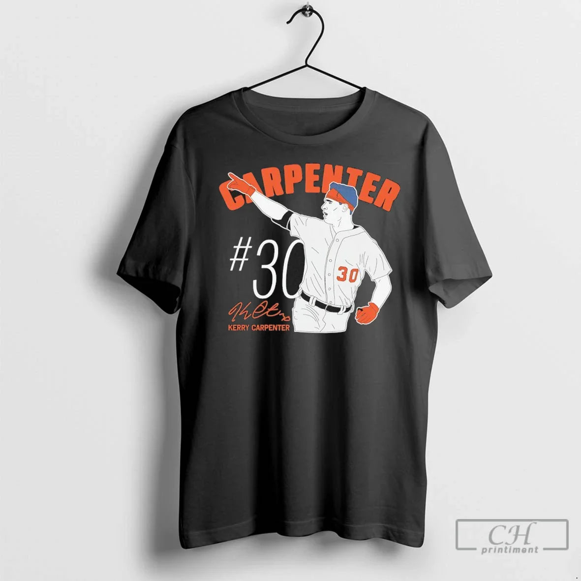 Kerry Carpenter 30 Detroit Tigers Mlb Postseason 2025 Autographed T