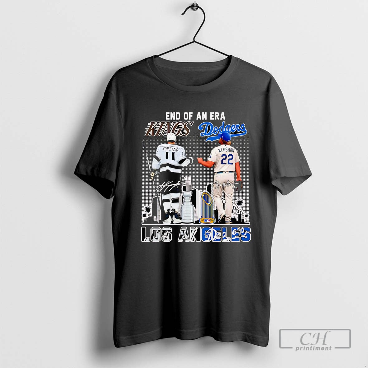 Kopitar And Kershaw End Era Los Angeles Tee Modern Fashion