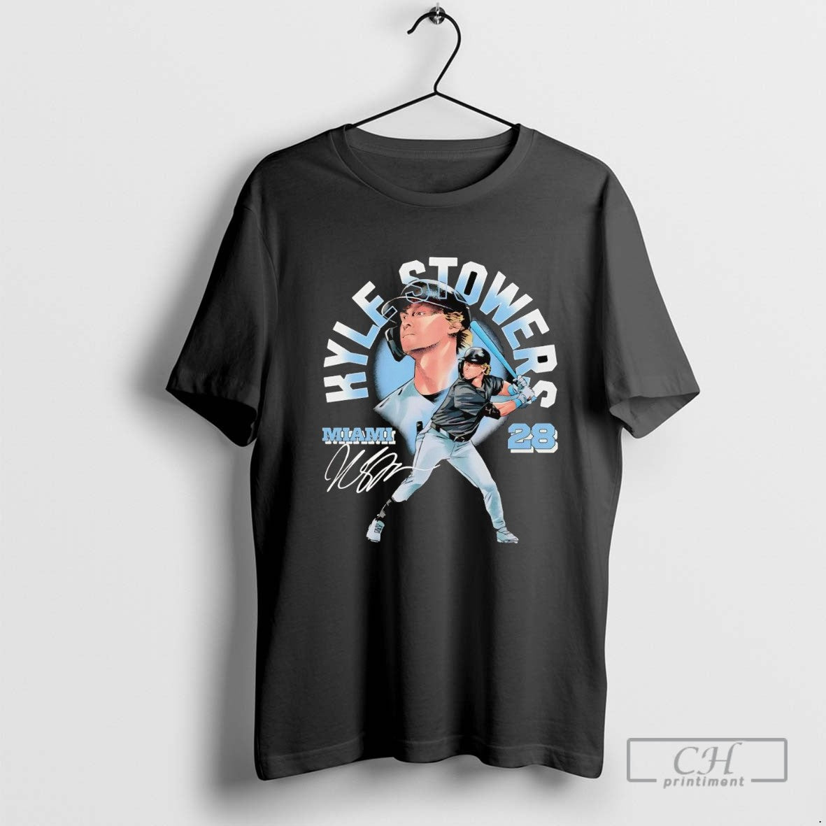Kyle Stowers Batting Signature Miami Marlins Tank Top Unique Style