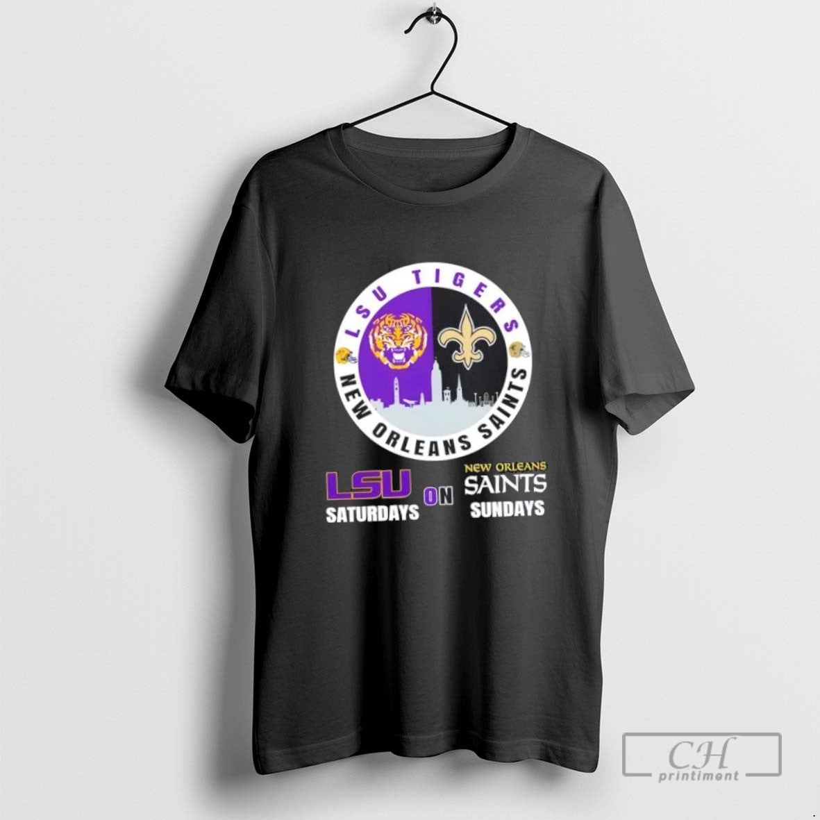 Lsu Tigers Saturdays New Orleans Saints Sundays Skyline Long Sleeve