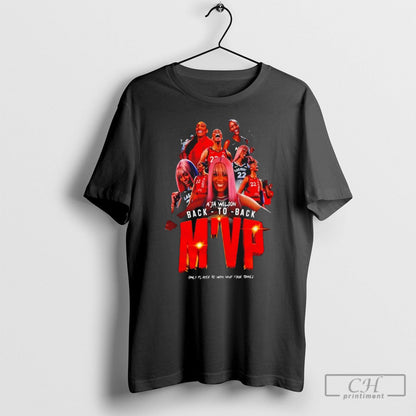 Las Vegas Aces Aja Wilson Back To Back Mvp 2025 TShirt Retro Outfit