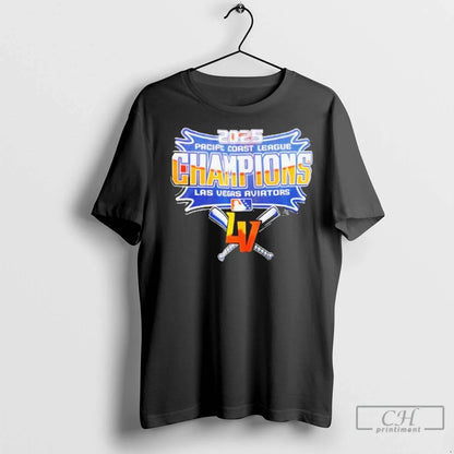 Las Vegas Aviators 2025 Pacific Coast League Champions Logo T Shirts