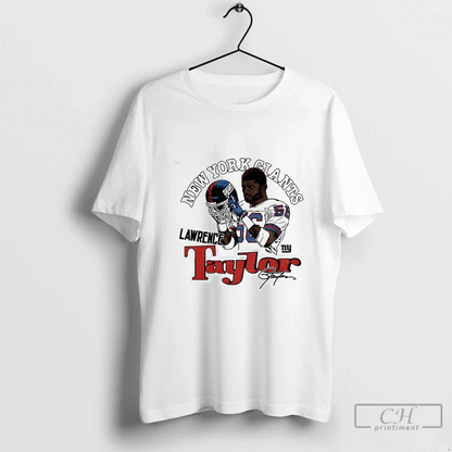 Lawrence Taylor New York Giants Retired Player Caricature Signature
