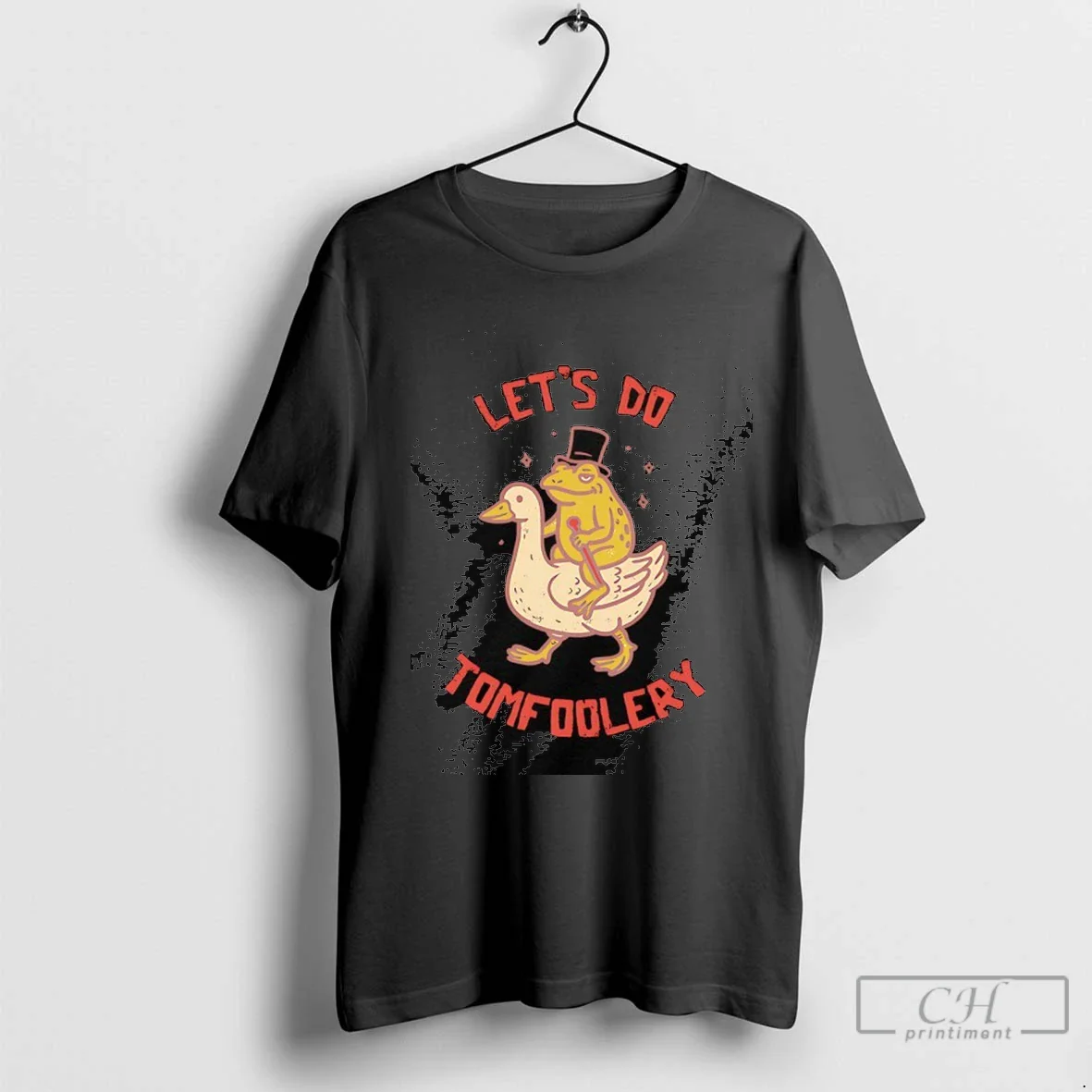 Lets Do Tomfoolery Frog Riding Goose Tank Top Elegant Fashion