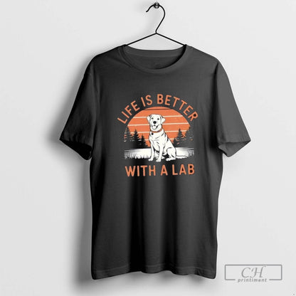 Life Is Better Labrador Dog Sweatshirt Premium Apparel