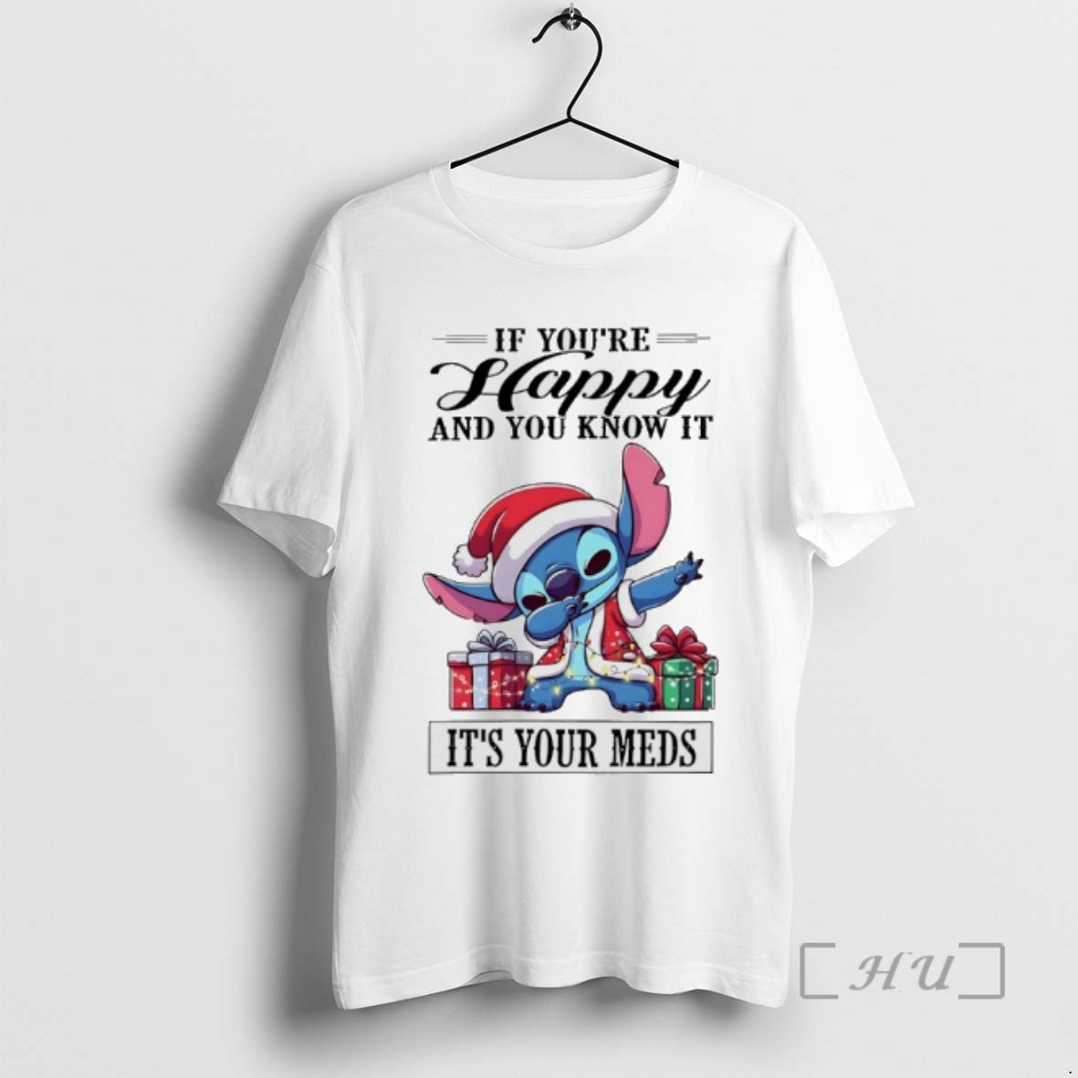 Grinch Santa If Youre Happy And You Know It Its Your Meds Shirt