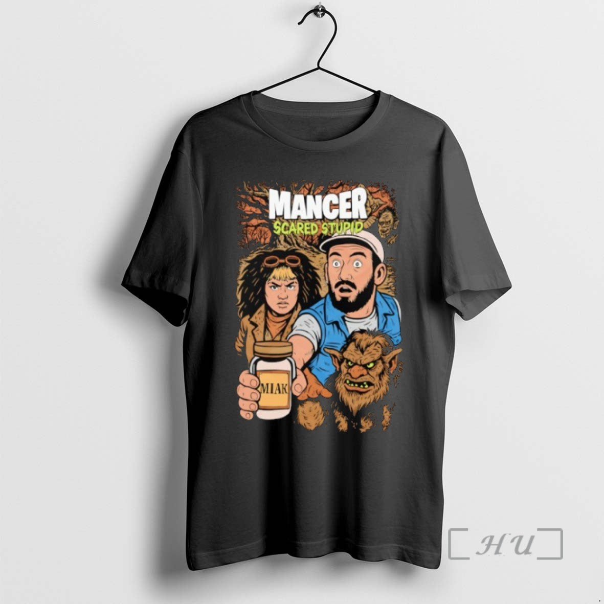 Mancer Scared Stupid Halloween Tee Vintage Look