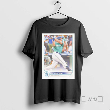Seattle Mariners Cal Raleigh Topps Baseball Card Player Shirt Retro