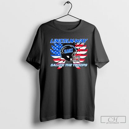 Lincoln Way East Salute Troops Logo Mashup Sweatshirt Premium Gift