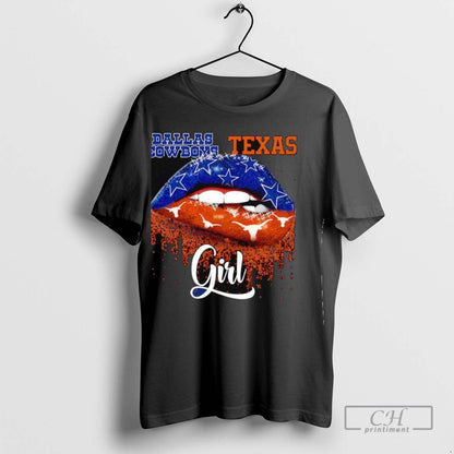 Lip Dallas Cowboys X Texas Longhorns Logo Tee Designer Look