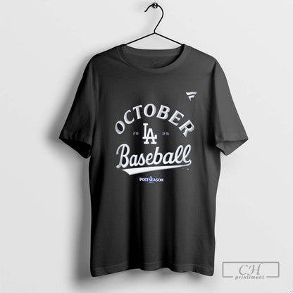 Los Angeles Dodgers 2025 Mlb Postseason Locker Room Tee Premium Gift