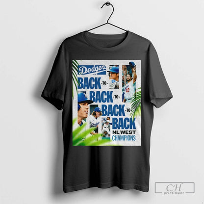 Los Angeles Dodgers Baseball Mlb Back To Back To Back Nl West