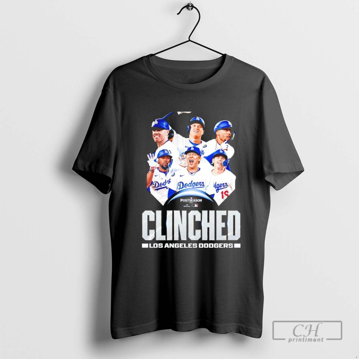 Los Angeles Dodgers Clinched 2025 Mlb Postseason Hoodie Retro Fashion