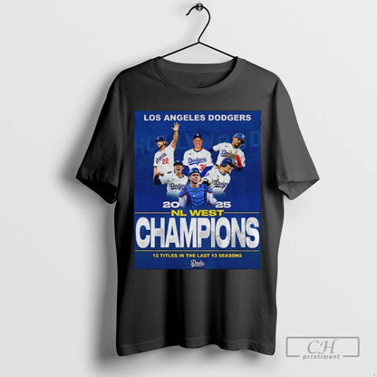 Los Angeles Dodgers Mlb Baseball 2025 Nl West Champions 12 Titles