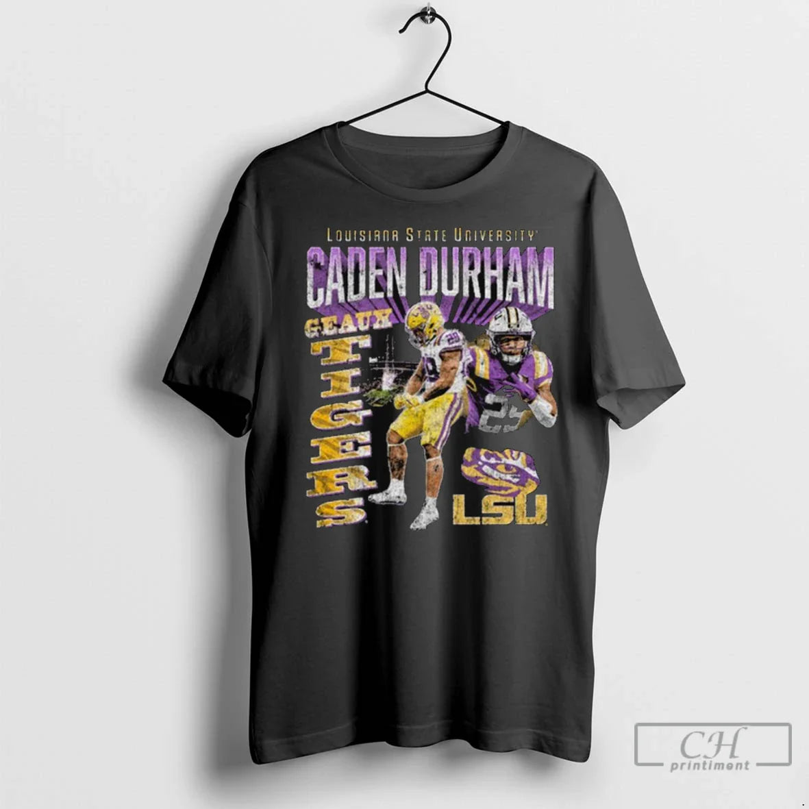 Louissuana State University Caden Durham Geaux Tiger Lsu Long Sleve T