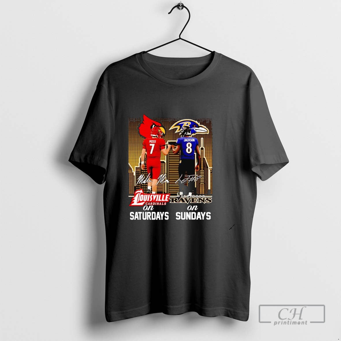 Louisville Cardinals Saturdays Baltimore Ravens Sundays TShirt