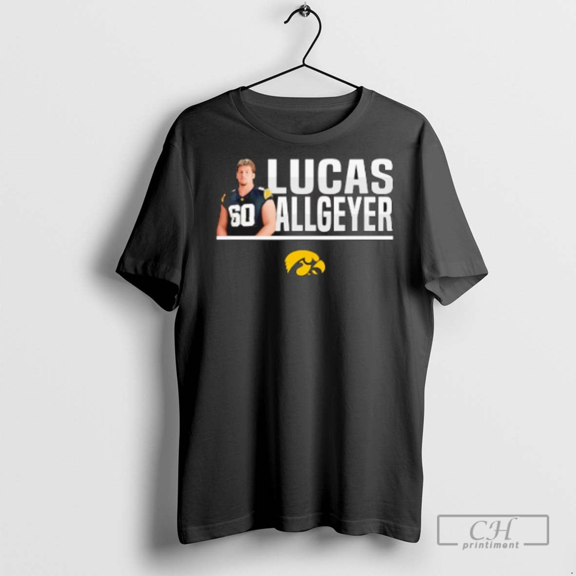 Lucas Allgeyer Iowa Hawkeyes Illustrated T Shirts Long Sleeve Premium