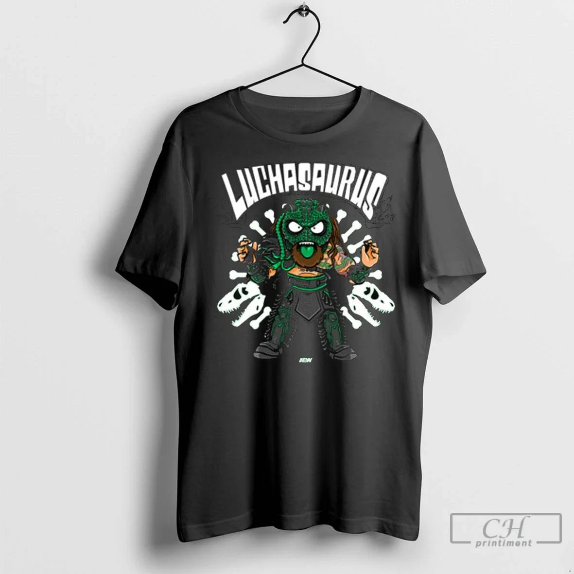 Luchasaurus Back From Long Sleve T Shirts Sweatshirt Retro Apparel