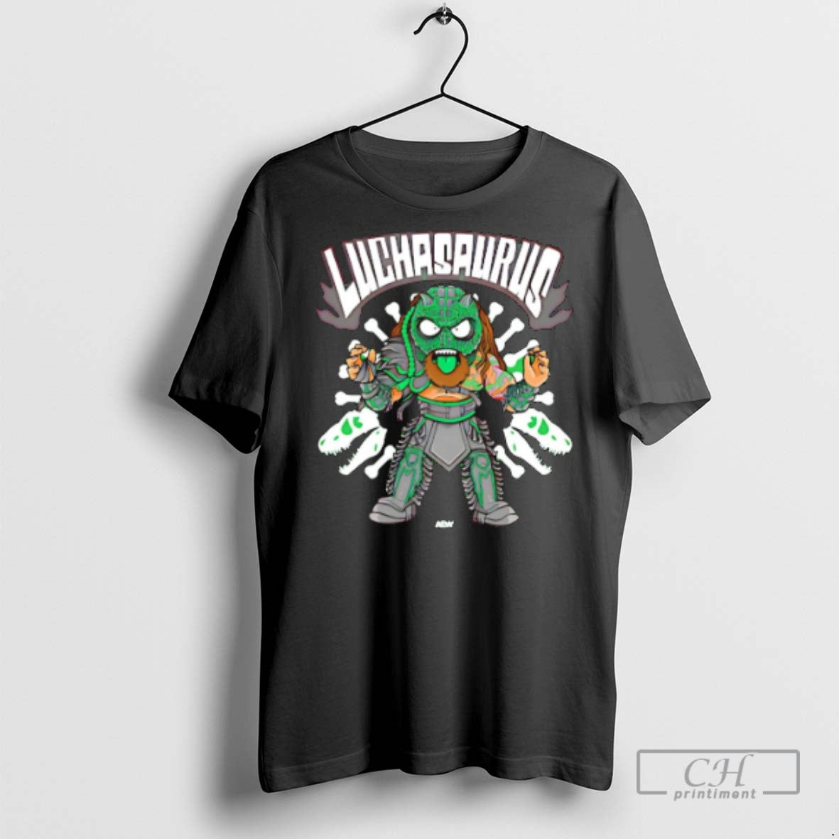 Luchasaurus Back From Extinction Caricature T Shirts Tank Top Elegant