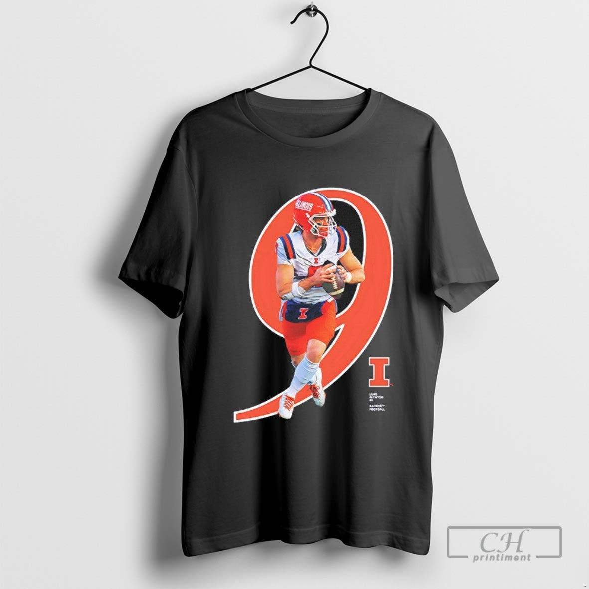 Luke Altmyer 9 Illinois Fighting Illini 2025 Ncaa Player Tee Modern