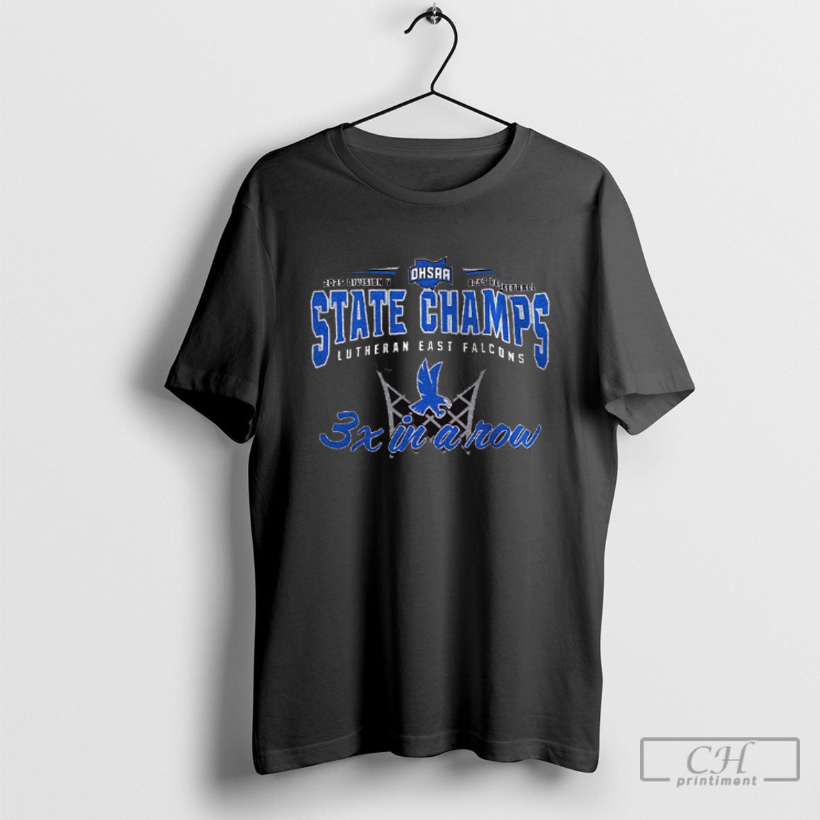 Lutheran East Falcons 2025 Ohsaa Basketball D5 3X Row State Champions