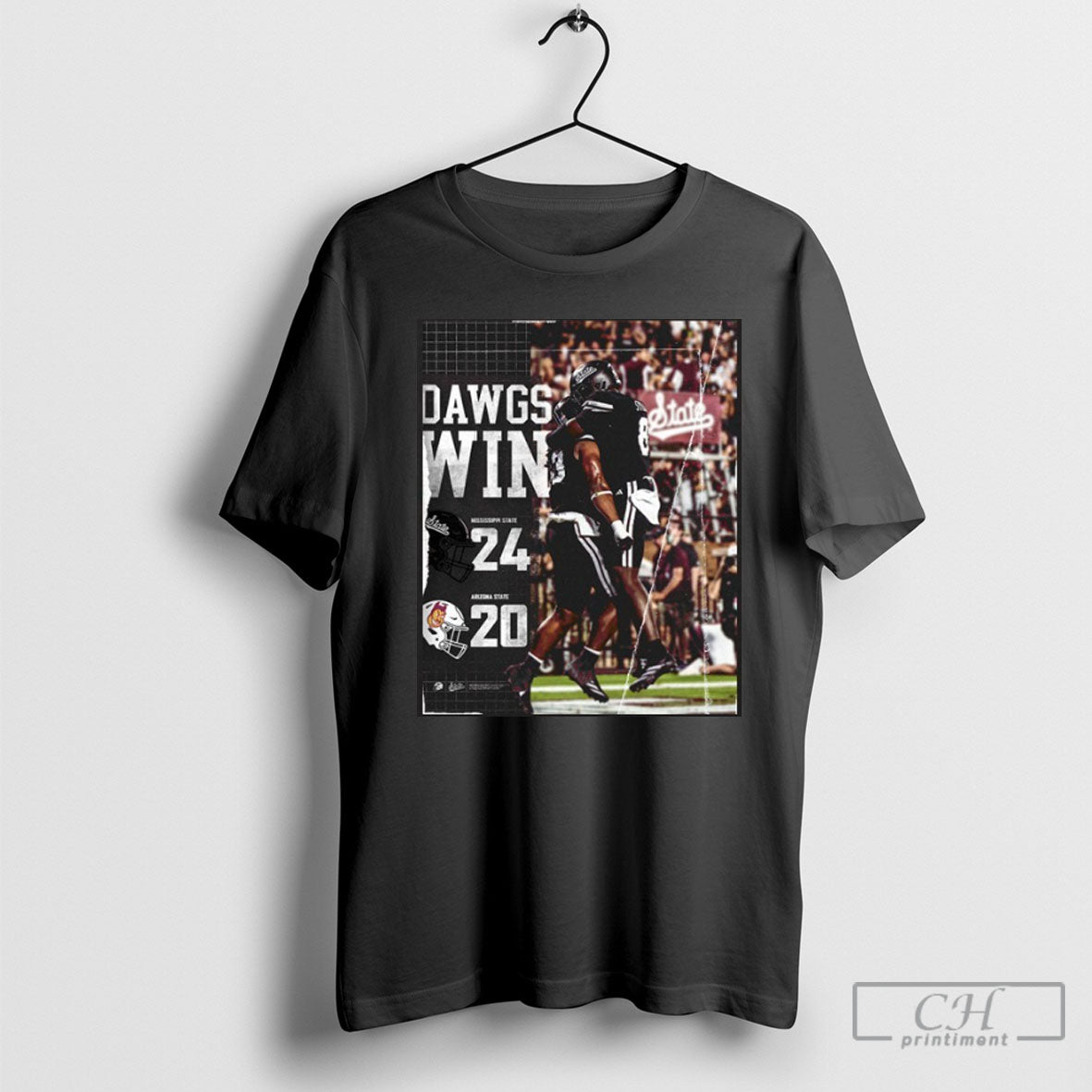 Msu Bulldogs Win 24 20 Arizona State Sun Devils Tee Vintage Fashion