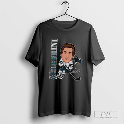 Macklin Celebrini Cartoon San Jose Sharks Nhl Hockey Caricature