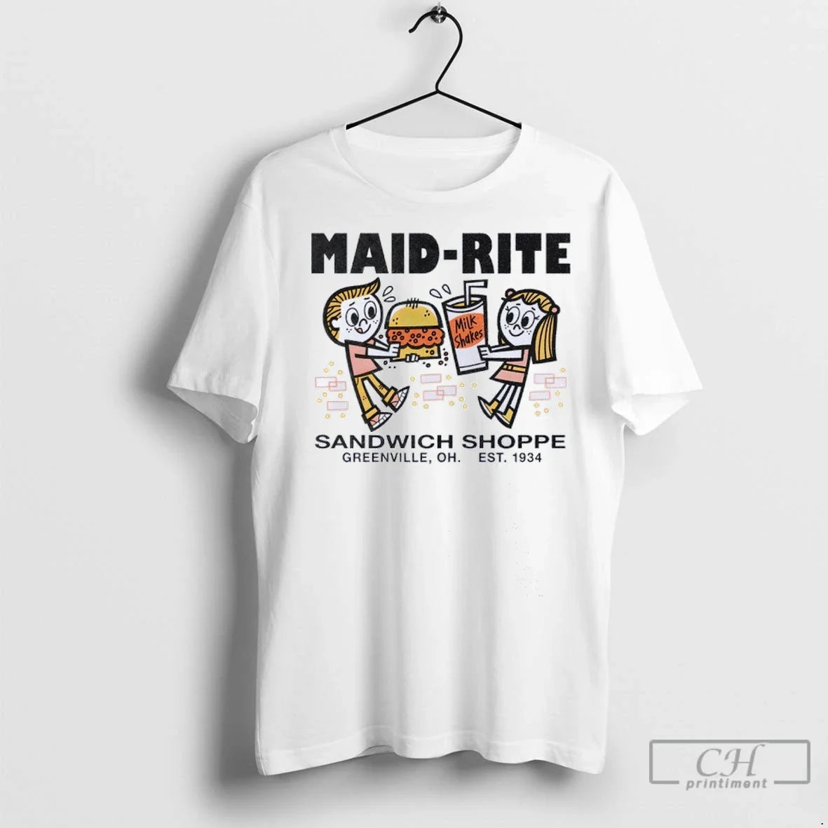 Maid Rite Milk Sandwich Shoppe Greenville 1934 T Shirts Sweatshirt