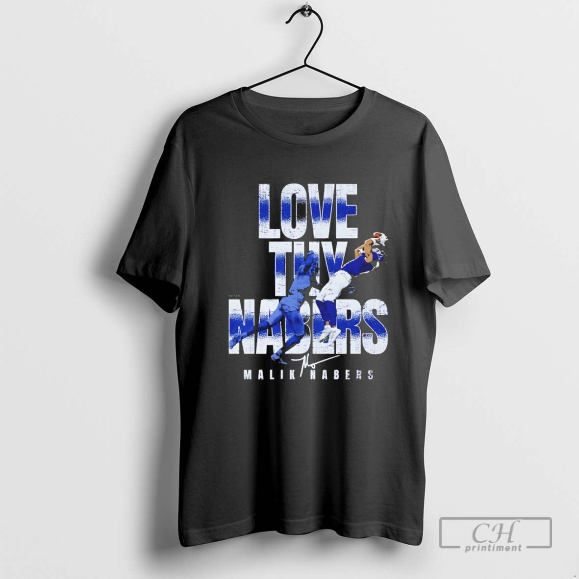 Malik Nabers New York Giants Love Thy Nabers Signature TShirt Premium