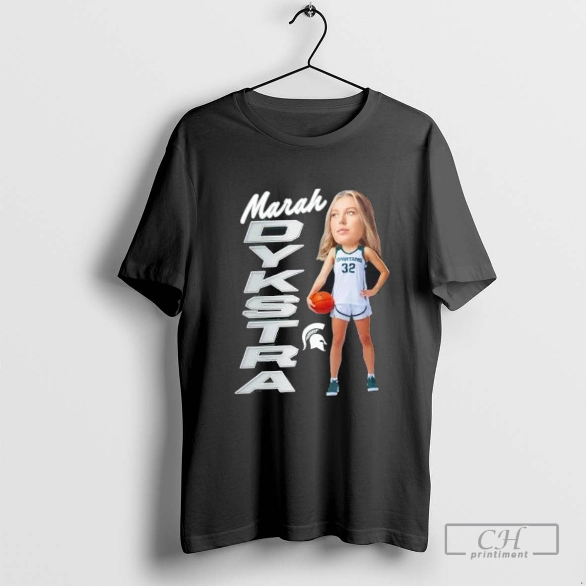 Marah Dykstra Michigan State Spartans Elevated Caricature Shirt