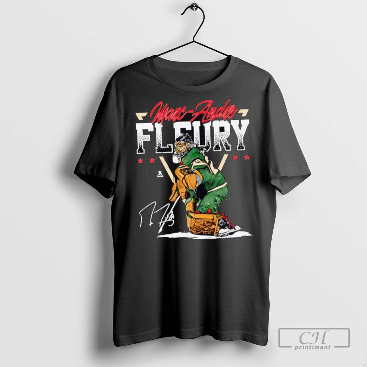 Marc Andre Fleury Minnesota Triangle Name Hockey T Shirts TShirt