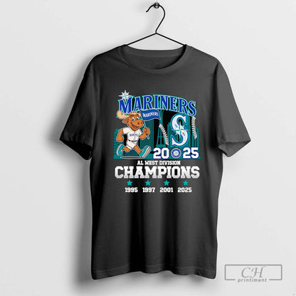 Mariners 2025 Al West Division Champions Mascot Sweatshirt Authentic