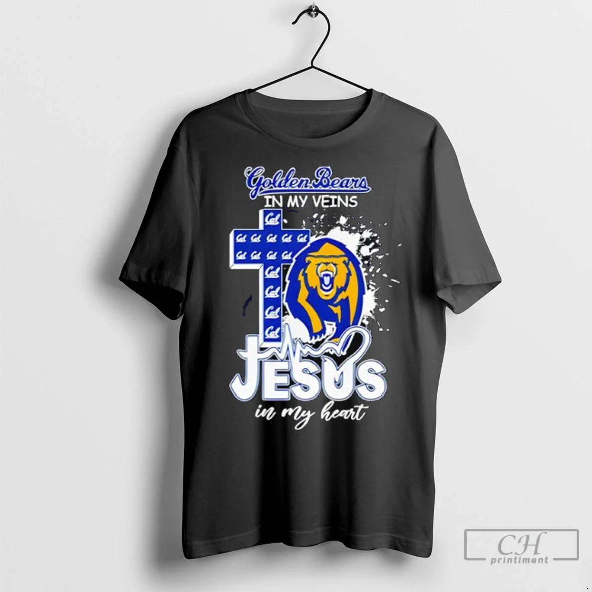 Mascot 2025 California Golden Bears My Veins Jesus My Heart Shirt